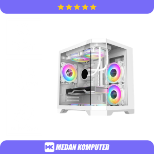 CASE NYK RUNE FC8 M-ATX GAMING CASE FREE 3F RGB - WHITE